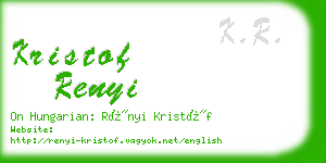 kristof renyi business card